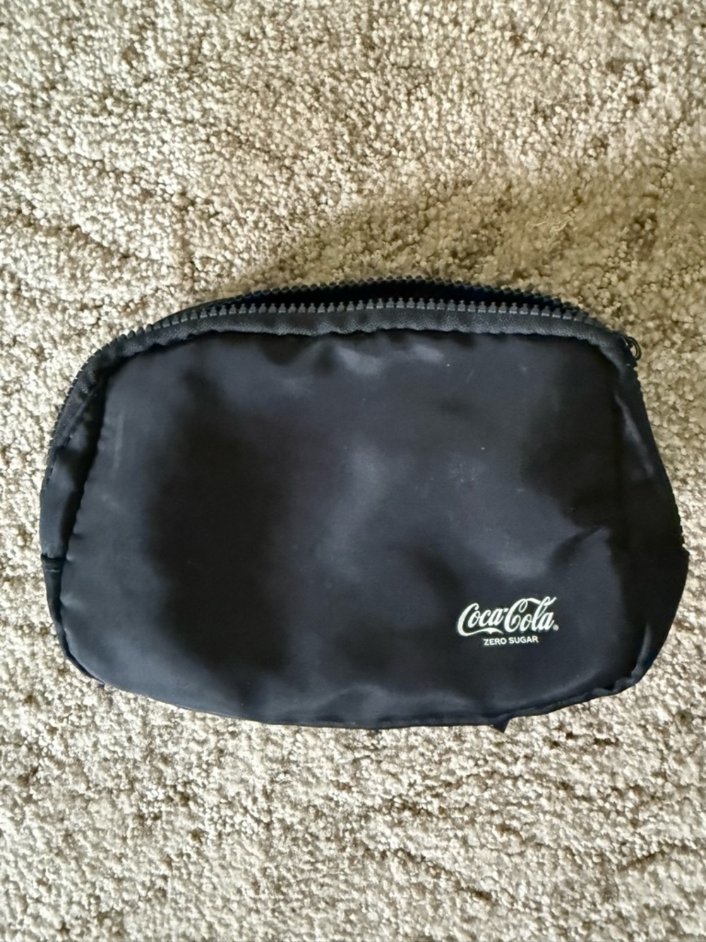 Coca Cola Black Zip Pouch -